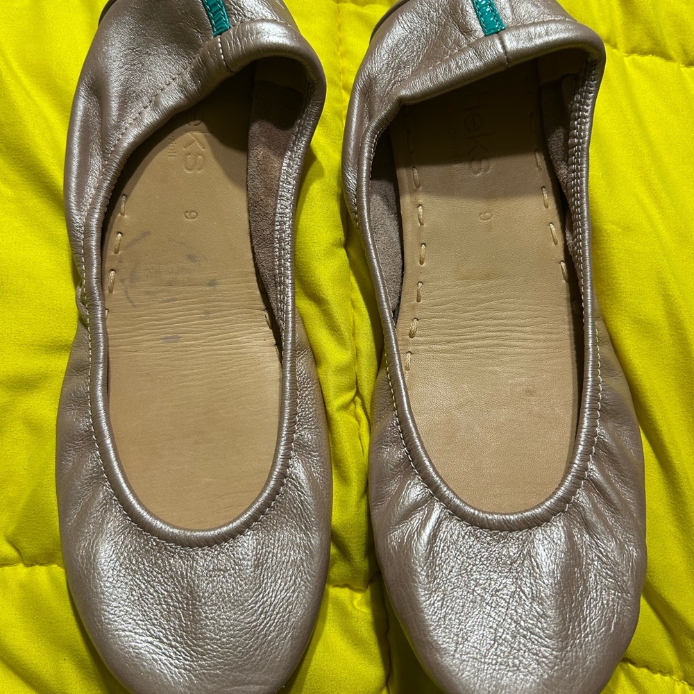 Metallic Blush Pink Tieks Ballet Flats 9